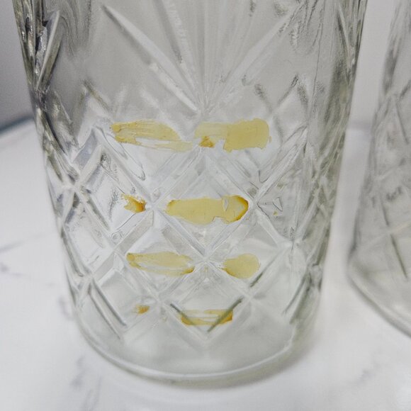 1983 Mr. Peanut Clear Glass Canister Planters Jar with Lid Logo Bottom Set of 2 - Picture 3 of 9